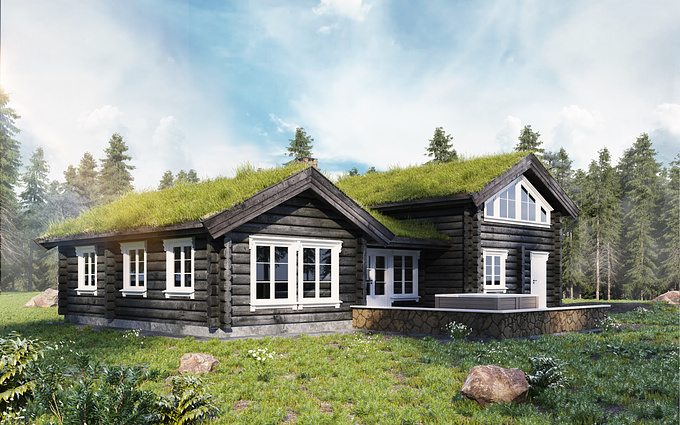 DEER Design - http://www.behance.net/DEER_Design
A Cabin House in the Forest of Norway
- www.behance.net/DEER_Design -