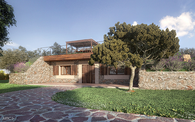 http://artic3d.weebly.com/refugio-bioclimatico.html
3d rendering of a bioclimatic cabin in Mallorca, Spain.