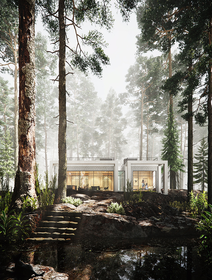 3ds max , corona render , quixel megascane , photoshop
#render #forest #nordic #house
