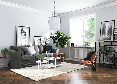 Danish House - Scandinavian Living room