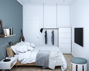 Singapore Apartment - Scandinavian Bedroom Design