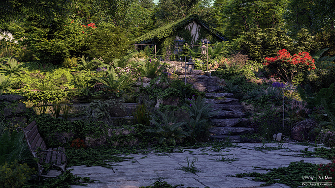 3D Visualization By Fadi Sammour
New Exterior-landscape(The Secret Garden ) 
Programs 3Ds Max,Vray
