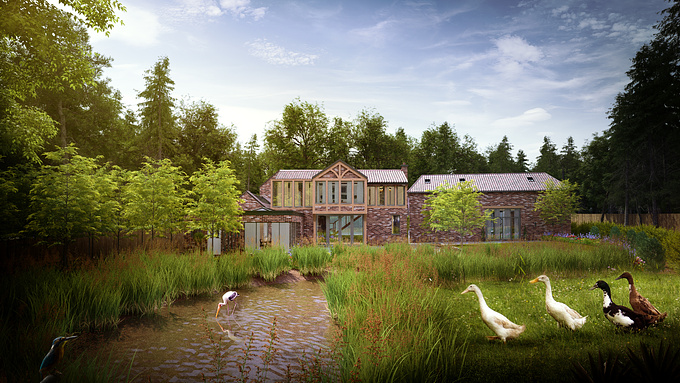 Qviz - http://qvizstudio.com/
Studio: Qvizstudio

Designer / Architect: UKSD

Location: Lincoln,UK

This Project was done with 3d max, for the landscape we used forest pack, and rendered with Vray. The post production was done with Photoshop.