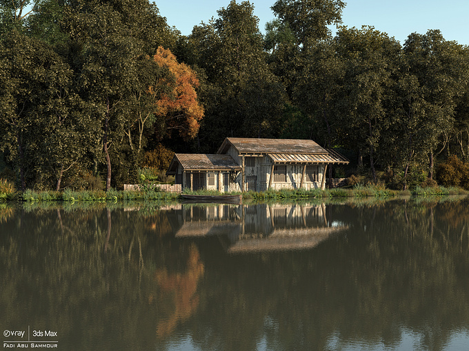 3D Visualization By Fadi Sammour
New Exterior-landscape(The River Cottage) 
Programs 3Ds Max,Vray,PS