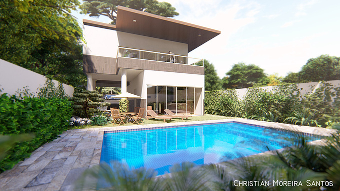 CAD - 3D Max - Lumion - Photoshop

 I modeled a modern house that I created in the cad, then I moved to the lumion house with furniture, finally put materials and vegetation in the lumion and rendering.

 Thanks