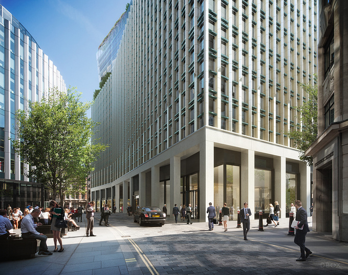 DBOX - http://www.dbox.com
The 15-storey scheme, designed by Eric Parry Architects, at 120 Fenchurch Street will include a landscaped roof garden. As well as offices, the project includes retail space on the ground floor plus a restaurant on the 14th – one below the roof garden.