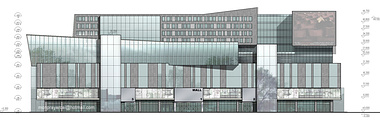 Pure 2D elevation rendering of mixed use project