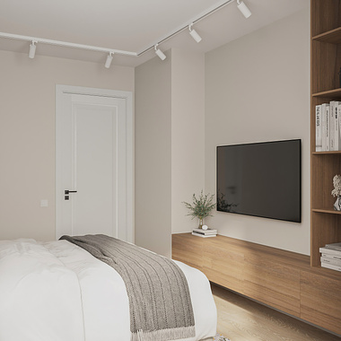 3d visualization, apartment, two bedrooms