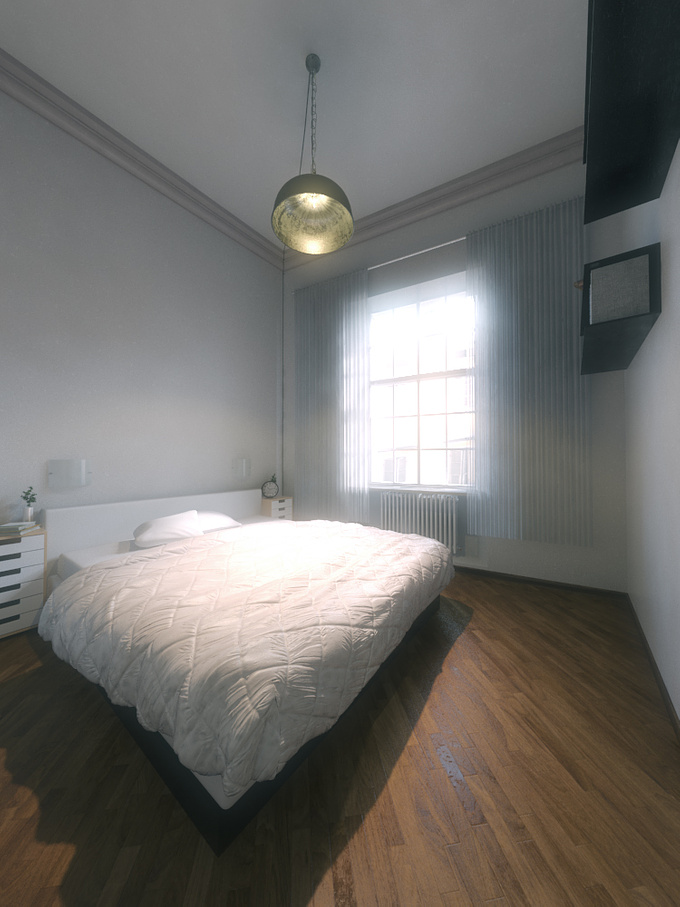 Interior design for a two bedroom apartment in an historical building