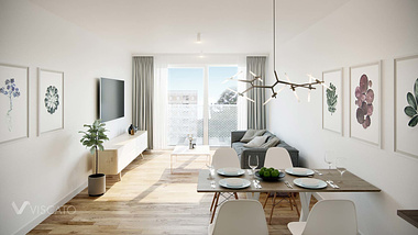 MODERN APARTMENT WITH WHITE WALLS