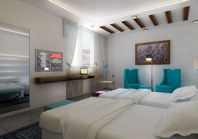 Archiservice - http://www.archi-service.ma
Modern moroccan bedroom design and rendering by archi-service see full project on 

