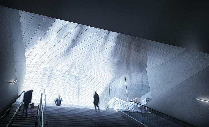 Competition proposal, Arena station, Oslo
Design: ALA Arhitects, Dark Arkitekter As and Plus Arkitektur
