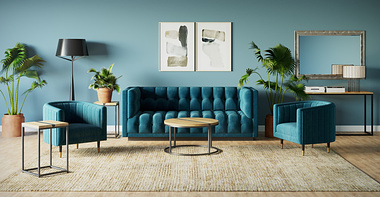 Interior rendering for Harts furniture