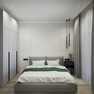 Bedroom in minimalism style