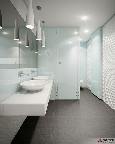 Commercial Interior Render - Bathroom