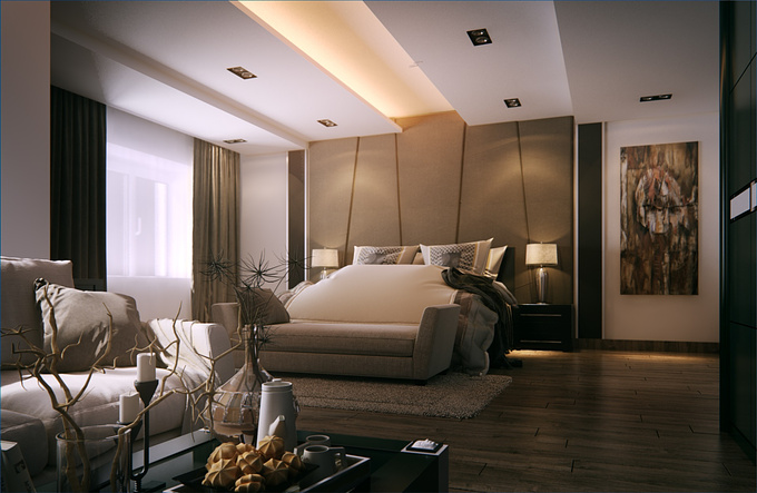 http://www.hamadesigns.com
3D Visualization for a Master Bedroom