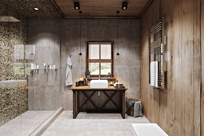 Archivizer - http://archivizer.com/
The design of this spacious bathroom challenges traditions - who said that wood doesn't belong in bathrooms? Let your imagination travel beyond borders with Archivizer.com