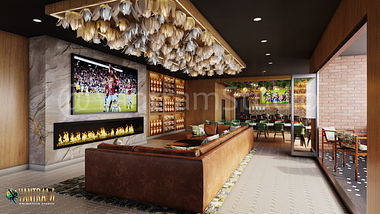 3D Interior designers Living bar wine storage restaurant Luxury hotel resort