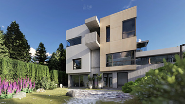 Freestanding house in 360° residence complex