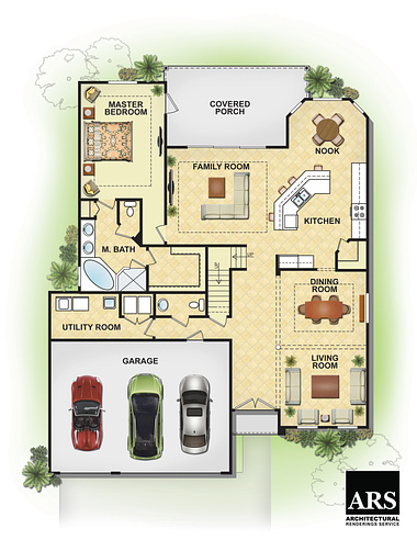 2D Floor Plan Rendering