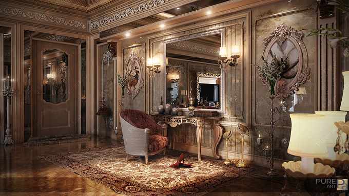 Pure-art - https://www.facebook.com/pure.art.co
Luxury Palace_Master Bedroom in ksa