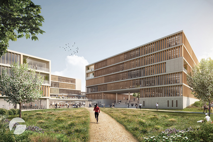 Competition for the Lidl Hedquarters in Germany designed by GMP architekten