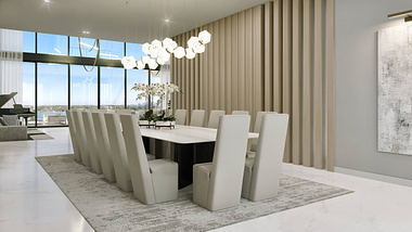Interior 3D Visualization for Residential Project “Balance is Key” in Bal Harbour, Florida