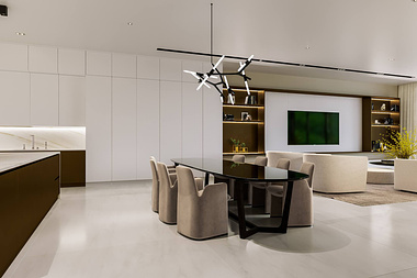 Interior 3D Visualization for Residential Project “Balance is Key” in Bal Harbour, Florida