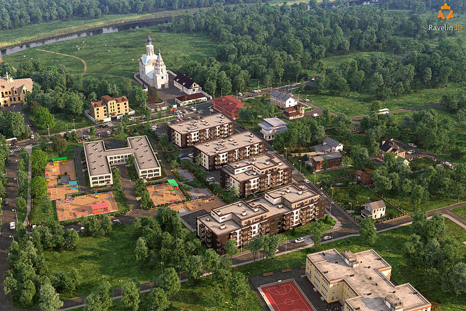 We have created a visualization, animation videos and logo for the residential complex "Apila" YIT.
