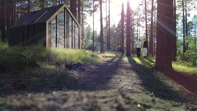 https://www.instagram.com/popowijaya/
Software : Sketchup 2017, Lumion 8, Photoshop CC 2014
The cabin model was downloaded from sketchup warehouse.
And the photo of pine forest was downloaded from pexels.com.

After i rendered the cabin in Lumion 8, I did a montage in Photoshop CC 2014.
