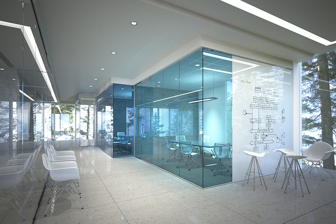 Rendering for Architectural glass wall product