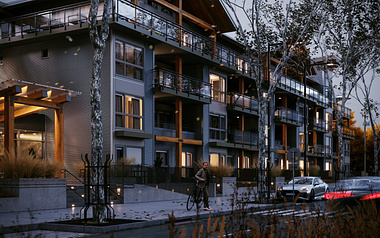 Residential community in Marine Drive District in North Vancouver.