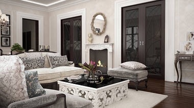 Classical living room scene