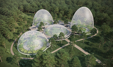 Botanical garden complex in Kazachstan