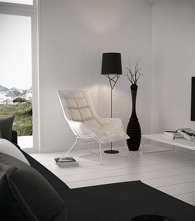 Modern minimalistic living room