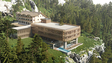 EXTERIOR CONCEPT IN THE MOUNTAINS