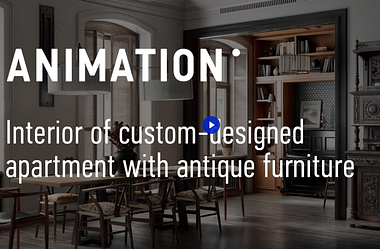 3ds animation video of a classical interior designed by Oleg Klodt's studio