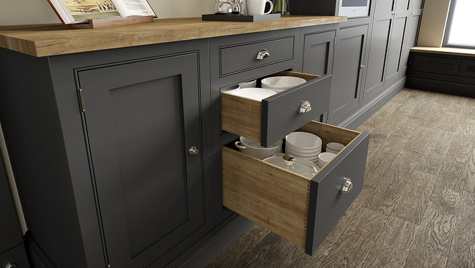 The Fourth in a series of images for a proposed bespoke Handmade kitchen