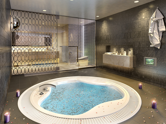 ROOM.C INC. - http://www.roomc.co.jp
Huge jacuzzi. C4D Model and V-Ray for rendering