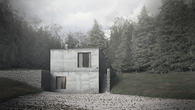  - http://
SketchUp + 3dsMax + VRay + PS6

It was my first try on a full cg scene. 
I modelled a small cube concrete house because I wanted to keep the architecture very simple.

C&C are welcome