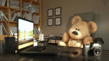 Teddy in Office
