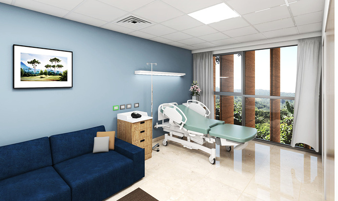  - http://
Hospice care is a type of care that focuses on the palliation of a chronically ill, terminally ill or seriously ill patient's pain and symptoms, and attending to their emotional and spiritual needs.

We focus in peaceful and sober place.

SketchUp + Vray + PS
El Salvador
2016