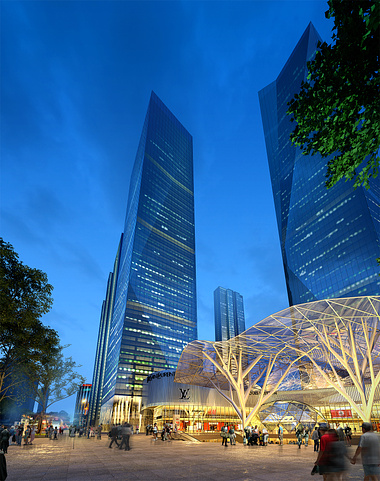 Shopping centre rendering