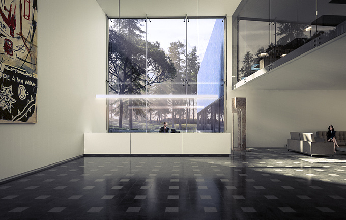 http://saltcreative.work
Library Hall Concept surrounded by nature, North Italy. The library hall absorbs the surrounding scenery and the beautiful pine forest of the Italian Alps. Design and visualisation by Salt Creative 2016