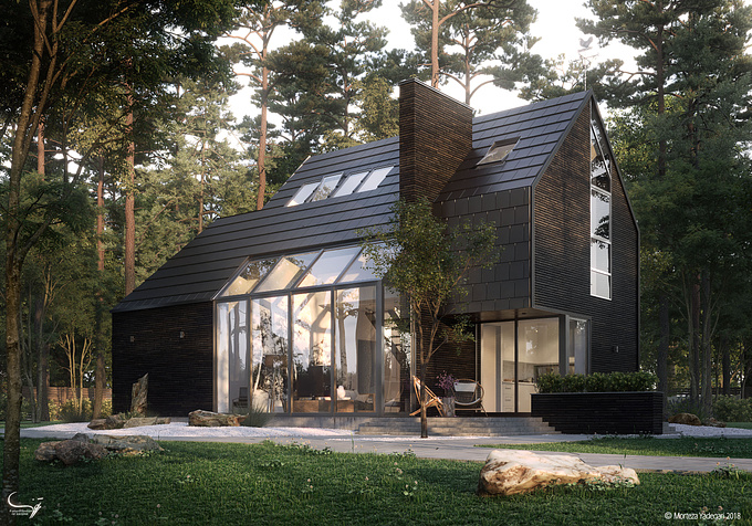 The villa located in Kulautuva, Lithuania
So I decided to model it with some changes based on my point of view. I hope you enjoy it.
3dsMax-Vray-Photoshop