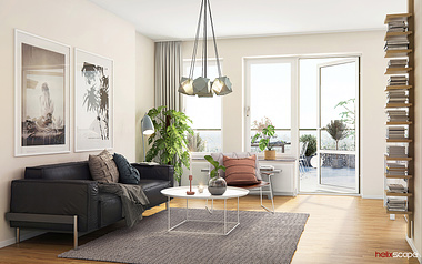 one of livingroom rendering from our project