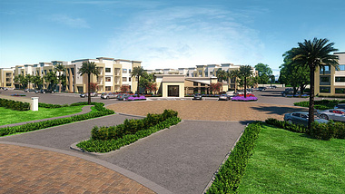 Exterior Cgi View Design Rendering For Residential