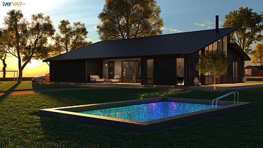 3D Exterior Home Design - Rayvat Rendering Studio