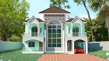 Duplex Building In Bangladesh At Norsingde. Design