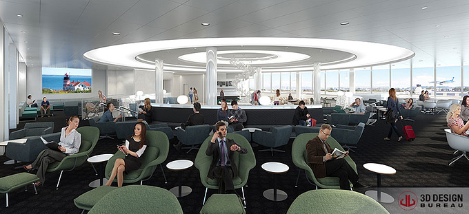 3D Design Bureau - http://www.3ddesignbureau.com/
Interior CGI's for the proposed new Pier 400 lounge at Dublin airport. Modelled in Revit. Rendered in 3DSmax.